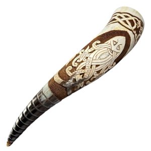 ODIN, ZDOBENÝ VIKINGSKÝ ROH - ROHY NA PITÍ - STOLOVÁNÍ