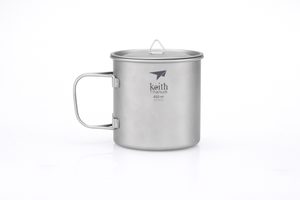 TITANOVÝ HRNEK S POKLIČKOU 650 ML KEITH - TITANOVÉ VYBAVENÍ - TÁBOŘENÍ A ŘEMESLA