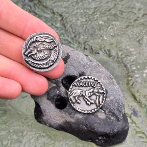 MACCIUS, KELTSKÁ TETRADRACHMA, REPLIKA - KELTOVÉ, MINCE - KOVÁŘSTVÍ A MINCE