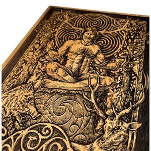 CERNUNNOS NÁSTĚNNÁ DEKORACE, DŘEVO - DŘEVĚNÉ OBRAZY - HOME DECOR