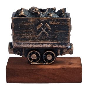 DŮLNÍ VOZÍK, MINIATURA - HISTORICKÉ MINIATURY - HOME DECOR