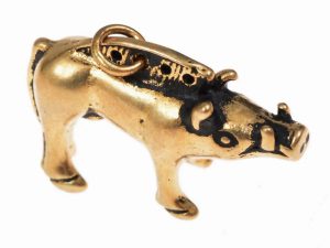 KELTSKÝ KANEC Z BIBRACTE, AMULET, BRONZ - PŘÍVĚSKY - ŠPERKY