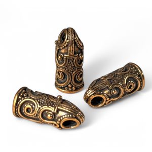 KONCOVKA, VIKING, ÖDESHÖG, BRONZ, 1 KUS - DROBNÉ BRONZOVÉ ŠPERKY - ŠPERKY