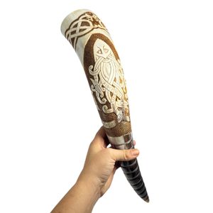ODIN, ZDOBENÝ VIKINGSKÝ ROH - ROHY NA PITÍ - STOLOVÁNÍ
