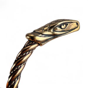 JÖRMUNGANDR, VIKINGSKÝ HAD, NÁRAMEK, BRONZ - NÁRAMKY - ŠPERKY