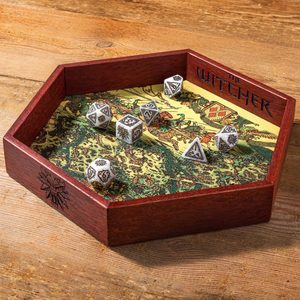 THE WITCHER, WOODEN DICE TRAY - HRACÍ KOSTKY A KALÍŠKY - HRY A KNIHY