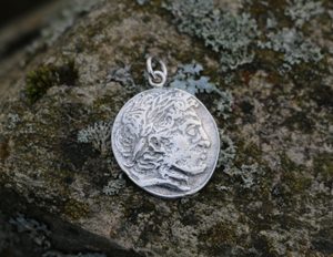 TETRADRACHMA ALEXANDRA VELIKÉHO, PŘÍVĚSEK, STŘÍBRO 925 - ŘECKO, MINCE - KOVÁŘSTVÍ A MINCE