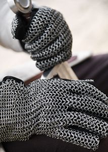Chainmail Gloves, 6mm ID, natural