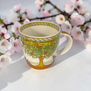 PORCELÁNOVÝ KELTSKÝ HRNEK, STROM ŽIVOTA - UŽITNÁ KERAMIKA - STOLOVÁNÍ