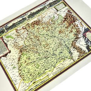 KOMENSKÉHO MAPA MORAVY, RUČNÍ PAPÍR - PLAKÁTY - HOME DECOR