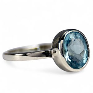 RIVA, PRSTEN, MODRÝ TOPAZ, STŘÍBRO 925/1000 - PRSTENY - STŘÍBRNÉ ŠPERKY