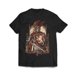 KRÁL ŽELEZNÝ A ZLATÝ - PŘEMYSL OTAKAR II., PÁNSKÉ TRIČKO, ČERNÉ - TRIČKA PÁNSKÁ - MÓDA