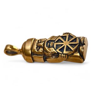 DOMOVOJ, SLOVANSKÝ DĚDEK HOSPODAŘÍČEK, KOLOVRAT, BRONZ - PŘÍVĚSKY - ŠPERKY