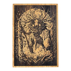 LEŠIJ NÁSTĚNNÁ DEKORACE, DŘEVO 32X46CM - DŘEVĚNÉ OBRAZY - HOME DECOR