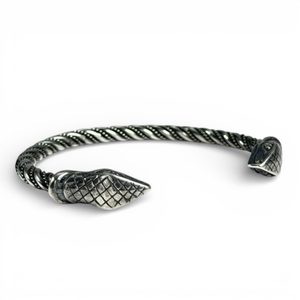 JÖRMUNGANDR, VIKINGSKÝ HAD, STŘÍBRNÝ NÁRAMEK, AG 925 - NÁRAMKY - STŘÍBRNÉ ŠPERKY