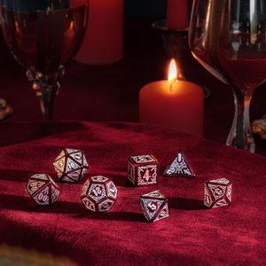 BLOODSUCKER DICE SET: SCARLET, SADA UPÍRSKÝCH RPG HRACÍCH KOSTEK - HRACÍ KOSTKY A KALÍŠKY - HRY A KNIHY