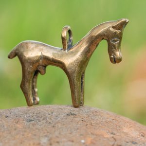 KELTSKÝ KŮŇ, GALIE, 1. STOLETÍ, AMULET, BRONZ - PŘÍVĚSKY - ŠPERKY