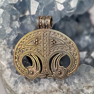 VIKINGSKÁ LUNETA, MOESGAARD, DÁNSKO, BRONZ - PŘÍVĚSKY - ŠPERKY