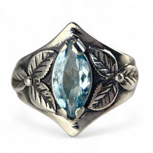 SHAMROCK, STŘÍBRNÝ PRSTEN, TOPAZ, AG 925 - PRSTENY - STŘÍBRNÉ ŠPERKY