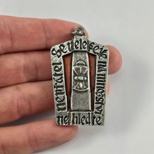 HUSITSKÝ ŠTÍT - PAVÉZA, PŘÍVĚŠEK, ZINEK, SMALT - VŠECHNY AMULETY, VLASTNÍ VÝROBA - ŠPERKY