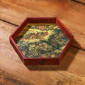 THE WITCHER, WOODEN DICE TRAY - HRACÍ KOSTKY A KALÍŠKY - HRY A KNIHY