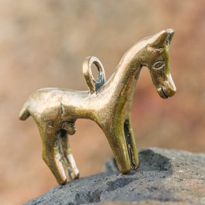 KELTSKÝ KŮŇ, GALIE, 1. STOLETÍ, AMULET, BRONZ - PŘÍVĚSKY - ŠPERKY