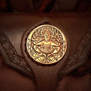 CERNUNNOS, KOŽENÁ BRAŠNA HNĚDÁ, BRONZ - BRAŠNY Z KŮŽE - SEDLÁŘSTVÍ