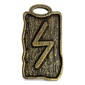 SOWULO - RUNOVÝ AMULET, ZINEK STAROMOSAZ - RUNY - ŠPERKY