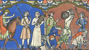 KLOBOUK STŘEDOVĚKÝ, RUČNĚ PLETENÝ Z OROBINCE, DLE MACIEJOWSKÉHO BIBLE - POKRÝVKY HLAVY - MÓDA