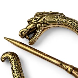 NIDHOGG, DRAK, BRONZOVÁ SPONA - BROŽE A KNOFLÍKY - ŠPERKY