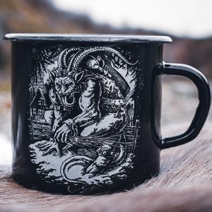 KRAMPUS PLECHÁČEK, SMALTOVANÝ HRNEK - POHÁRY A HRNKY - HOME DECOR