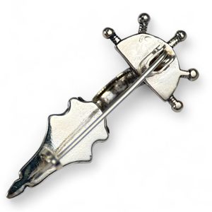 RANĚ STŘEDOVĚKÁ MOSTOVÁ STŘÍBRNÁ SPONA, AG 925 - STŘÍBRNÉ BROŽE A SPONY - STŘÍBRNÉ ŠPERKY