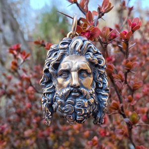 ŘECKÝ BŮH ZEUS, PŘÍVĚŠEK BRONZ - PŘÍVĚSKY - ŠPERKY