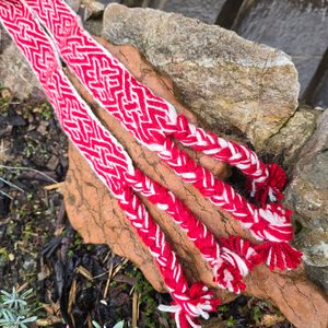 KARETKA - ČERVENOBÍLÁ 160 CM - KARETKY - MÓDA