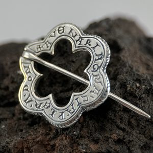 STŘEDOVĚKÁ STŘÍBRNÁ BROŽ, ROK 1300, FRANCIE ČI ANGLIE, AG 925 - STŘÍBRNÉ BROŽE A SPONY - STŘÍBRNÉ ŠPERKY