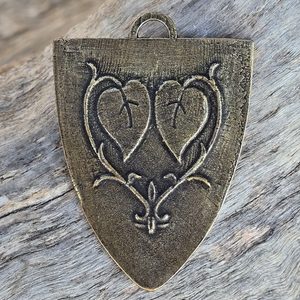 PÁNI Z TALMBERKA, STŘEDOVĚKÝ ŠTÍT, PŘÍVĚSEK, STAROMOSAZ - STŘEDOVĚKÉ AMULETY - ŠPERKY