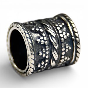 VIKINGSKÝ STŘÍBRNÝ KROUŽEK DO VOUSŮ, KORÁLEK, AG 925 - DROBNÉ STŘÍBRNÉ ŠPERKY - STŘÍBRNÉ ŠPERKY