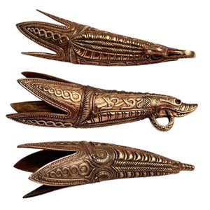 NÁKONČÍ NA ROH NA PITÍ, SHETLANDY, SKOTSKO, BRONZ - ROHY NA PITÍ - STOLOVÁNÍ