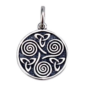 DRUIDSKÁ SPIRÁLA, TRISKEL STŘÍBRNÝ PŘÍVĚSEK, AG 925 - PŘÍVĚSKY - STŘÍBRNÉ ŠPERKY