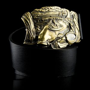 SUMEC, RYBÁŘSKÁ PŘEZKA NA OPASEK, MOSAZ - SPONY A KOVÁNÍ - SEDLÁŘSTVÍ