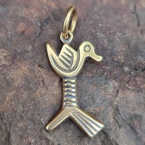 KACHNA, PŘÍVĚSEK VE VÝCHODOEVROPSKÉM STYLU, BRONZ - PŘÍVĚSKY - ŠPERKY