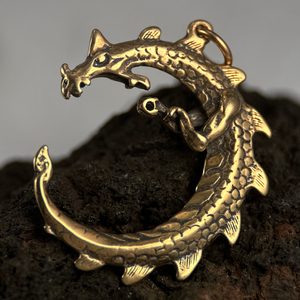 UROBOROS, PŘÍVĚŠEK DRAK, BRONZ - PŘÍVĚSKY - ŠPERKY