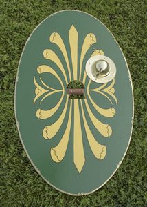 PARMA EQUESTRIS, ŘÍMSKÝ ŠTÍT POMOCNÉ KAVALÉRIE - ANTICKÉ ŠTÍTY - ZBROJE