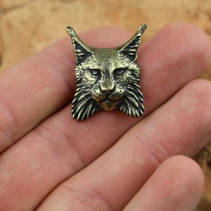 RYS OSTROVID - LYNX, PŘÍVĚŠEK, STAROMOSAZ - ZVÍŘECÍ AMULETY - ŠPERKY