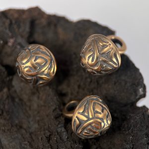 KNOFLÍK, XIV. - XV. STOLETÍ, BRONZ - BROŽE A KNOFLÍKY - ŠPERKY