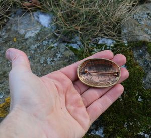 ŽELVÍ BROŽ, VIKINGOVÉ, BRONZ - BROŽE A KNOFLÍKY - ŠPERKY