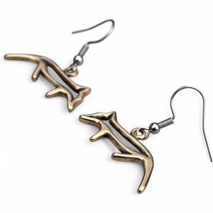 GUMPI, SÁMSKÝ VLK, NÁUŠNICE, BRONZ - NÁUŠNICE - STŘÍBRNÉ ŠPERKY