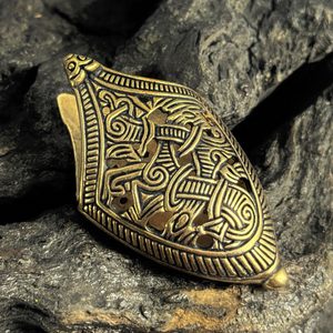 NÁKONČÍ NA VIKINGSKÝ MEČ, JELLING, BRONZ - PŘÍSLUŠENSTVÍ K MEČŮM - ZBRANĚ