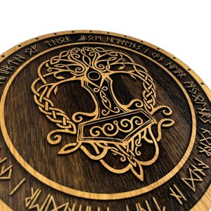 YGGDRASIL, DŘEVĚNÝ NÁSTĚNNÝ OBRAZ 32CM - DŘEVĚNÉ OBRAZY - HOME DECOR