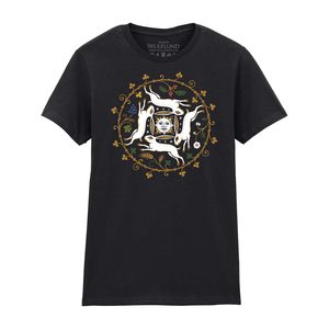 Damen T-Shirt Rad des Jahres, mittelalterliche Hasen